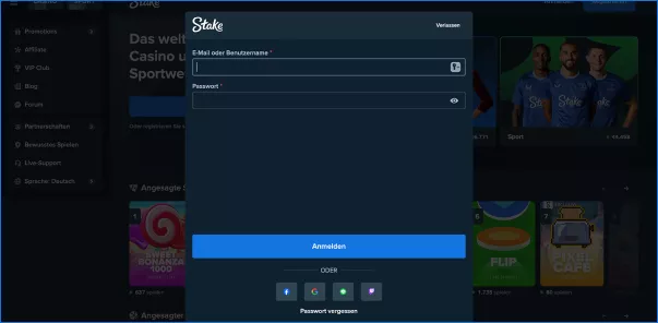 Stake Casino Registrierung und Verifizierung