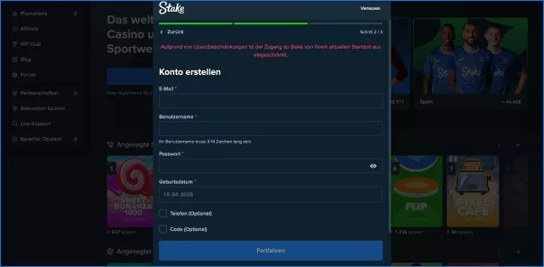 Stake Casino Login und Registrierung schnell erklärt
